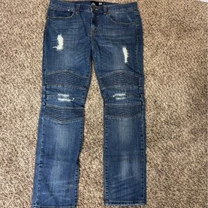 RSQ Men's Dark Blue Straight Jeans